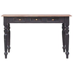 Desk with Drawers 117x57x75 cm Solid Mahogany Wood Old brown