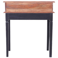Writing Desk with Drawers 90x50x101 cm Solid Mahogany Wood Black