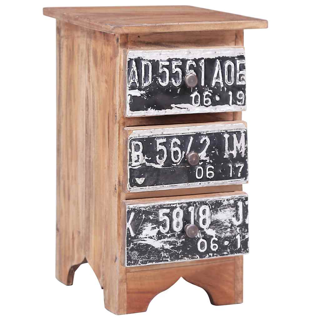 283921 vidaXL Bedside Cabinet 30x30x51 cm Solid Mahogany Wood 2
