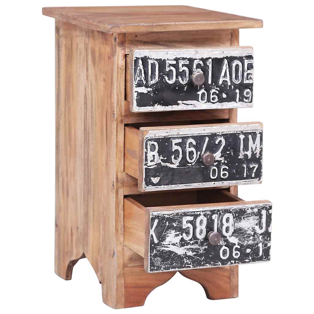 283921 vidaXL Bedside Cabinet 30x30x51 cm Solid Mahogany Wood 3
