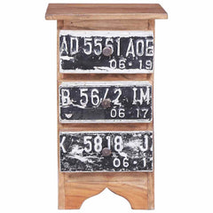 283921 vidaXL Bedside Cabinet 30x30x51 cm Solid Mahogany Wood 4