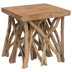 283936 vidaXL Log Coffee Table 40x40x40 cm Mixed Recycled Wood 3