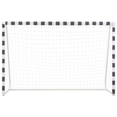 Soccer Goal Metal Black and White 300 x 200 x 90 cm