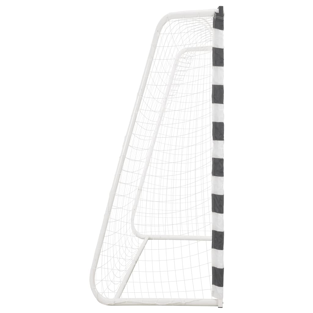 Soccer Goal Metal Black and White 300 x 200 x 90 cm