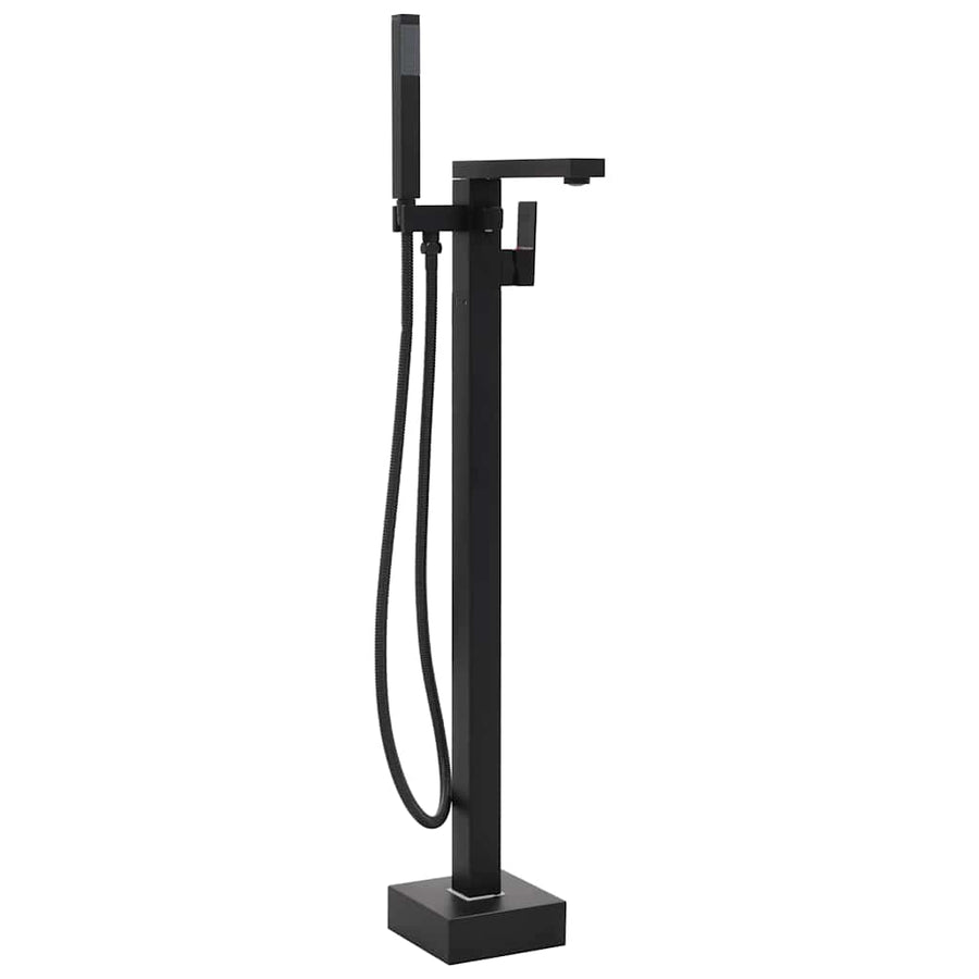 145096 vidaXL Freestanding Bathtub Faucet Black Stainless Steel 90 cm 1