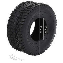 vidaXL Wheelbarrow Tyres 2 pcs 15x6.00-6 4PR Rubber 6