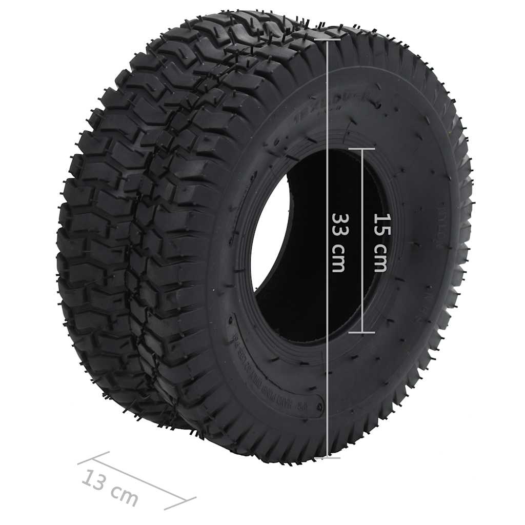 vidaXL Wheelbarrow Tyres 2 pcs 15x6.00-6 4PR Rubber 6