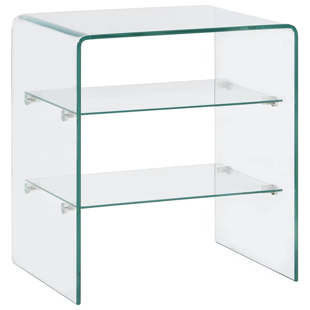 vidaXL Coffee Table 50x40x56 cm Tempered Glass 1