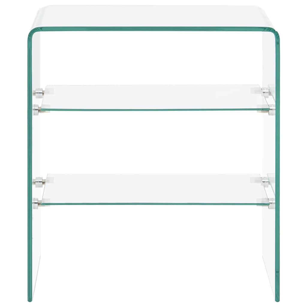 vidaXL Coffee Table 50x40x56 cm Tempered Glass 2