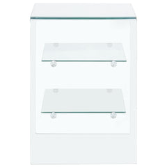 vidaXL Coffee Table 50x40x56 cm Tempered Glass 3