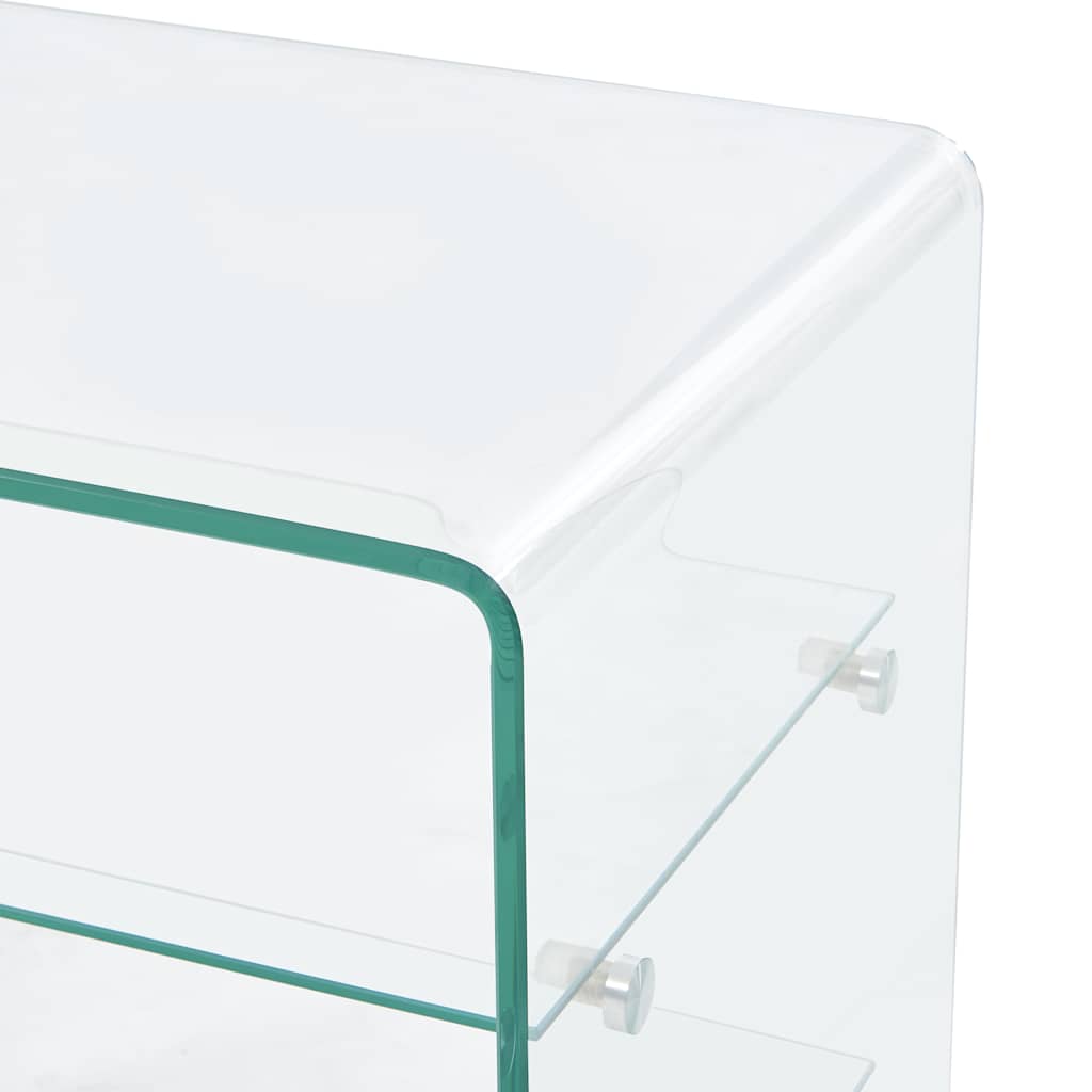 vidaXL Coffee Table 50x40x56 cm Tempered Glass 4