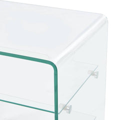 vidaXL Coffee Table 50x40x56 cm Tempered Glass 4