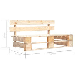 vidaXL Garden Pallet Bench Wood 5