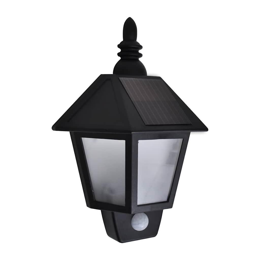 Solar Wall Lamps 2 pcs with Motion Sensor Black, image 3
