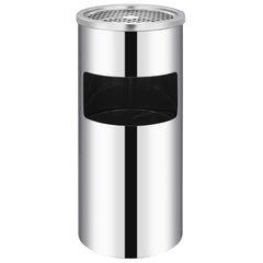 Wall Ashtray Dustbin Steel 26 L Silver