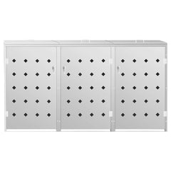 Single Wheelie Bin Shed 240 L Stainless Steel 3