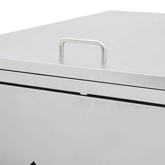 Single Wheelie Bin Shed 240 L Stainless Steel 3