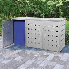 Single Wheelie Bin Shed 240 L Stainless Steel 3