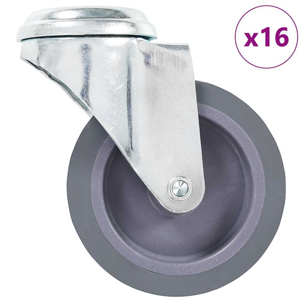 vidaXL 16 pcs Bolt Hole Swivel Casters 75 mm 1