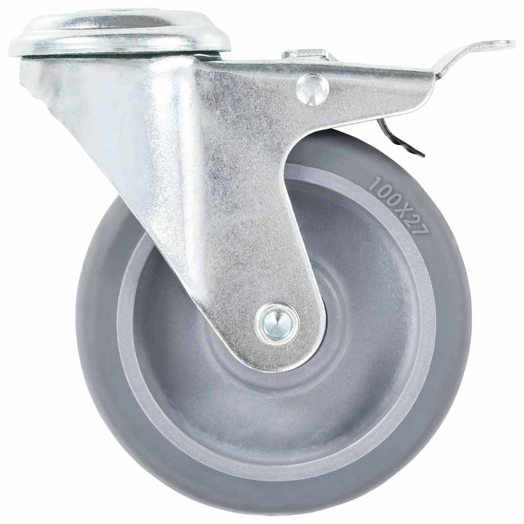 vidaXL 8 pcs Bolt Hole Swivel Casters 100 mm 4