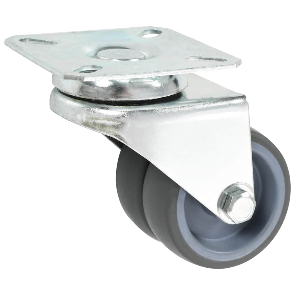 vidaXL 12 pcs Twin-wheel Swivel Casters 50 mm 4
