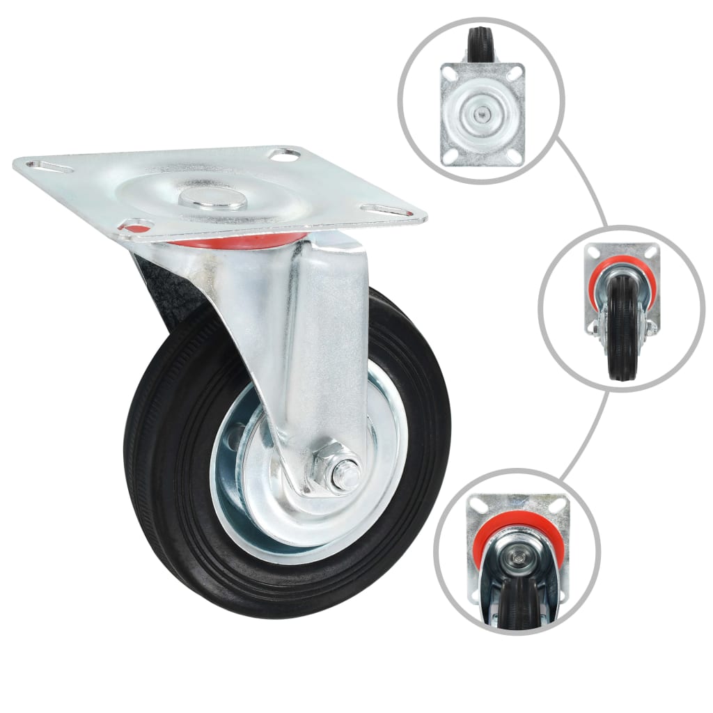 vidaXL 12 pcs Swivel Casters 100 mm 3