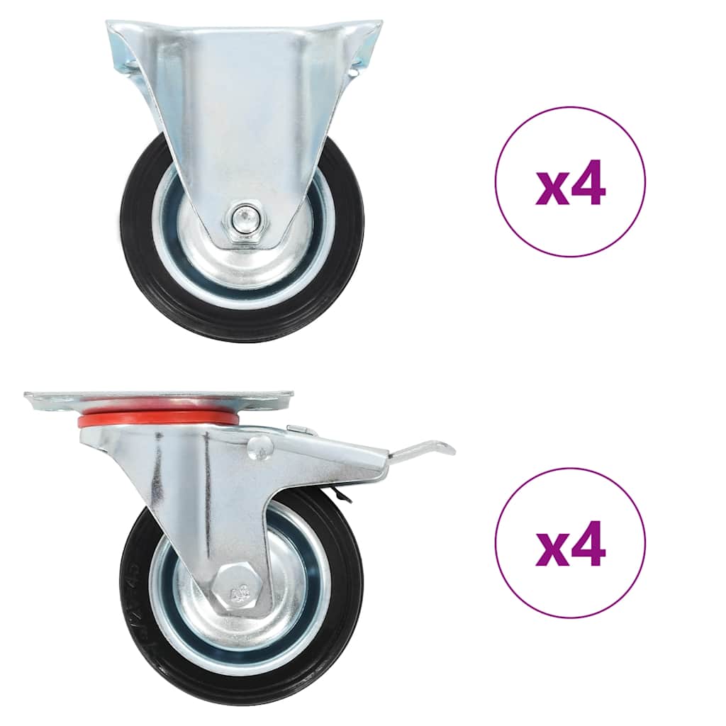 vidaXL 8 pcs Casters 75 mm 1
