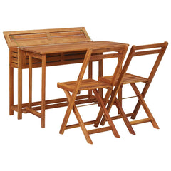 45910 vidaXL Garden Planter Table with 2 Bistro Chairs Solid Acacia Wood 2