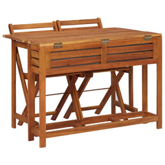 45910 vidaXL Garden Planter Table with 2 Bistro Chairs Solid Acacia Wood 3