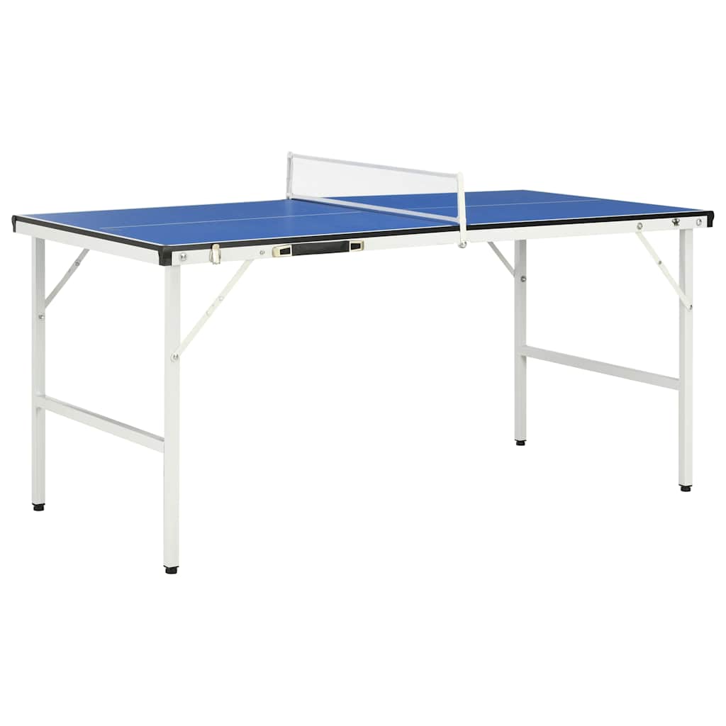 91946 vidaXL 5 Feet Ping Pong Table with Net 152x76x66 cm Blue 1