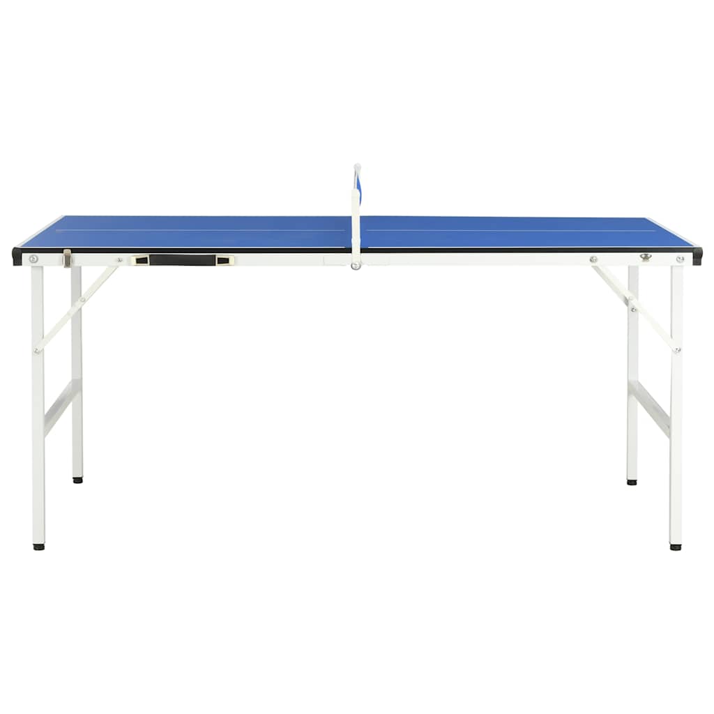 91946 vidaXL 5 Feet Ping Pong Table with Net 152x76x66 cm Blue 2