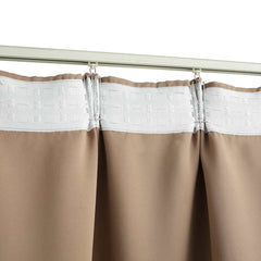 vidaXL Blackout Curtains with Hooks 2 pcs Taupe 140x225 cm 4