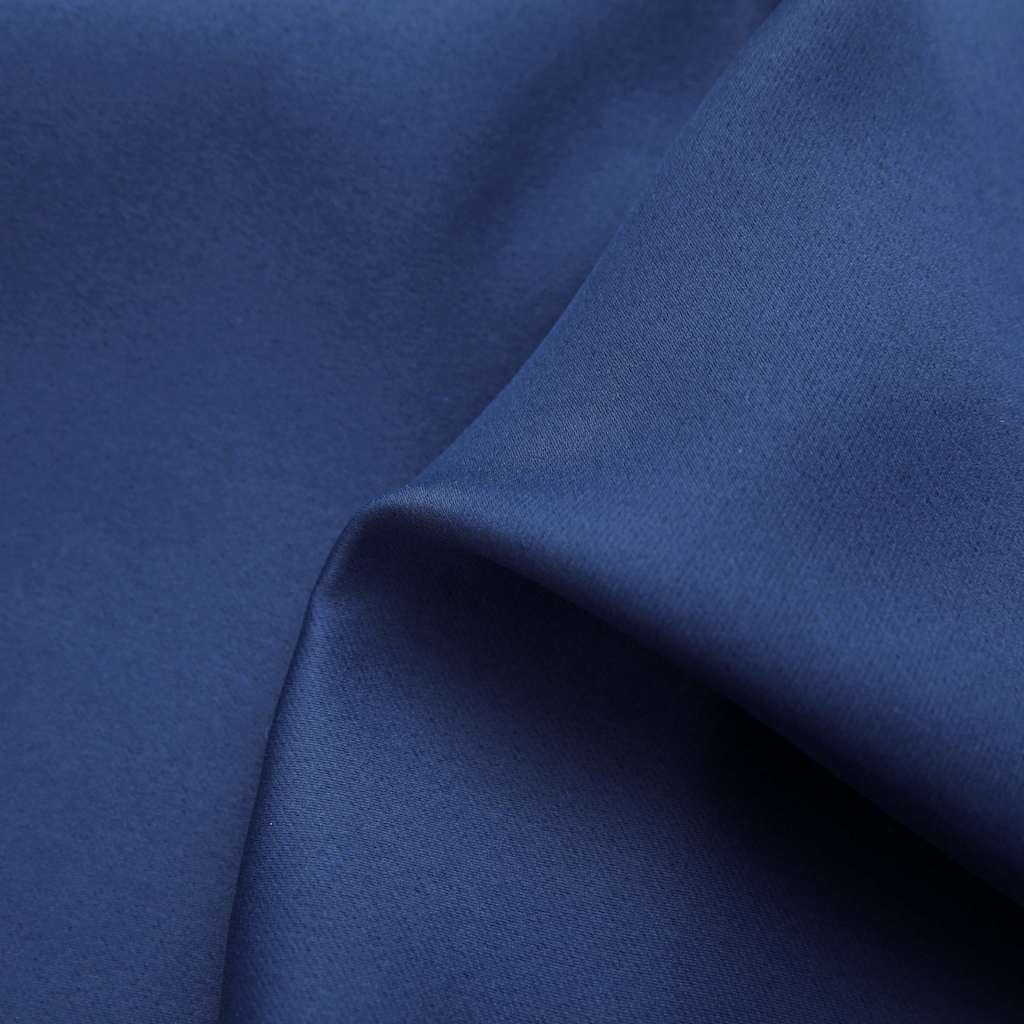 vidaXL Blackout Curtains with Metal Rings 2 pcs Blue 140x225 cm 4