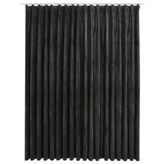 vidaXL Blackout Curtain with Hooks Velvet Anthracite 290x245 cm 2