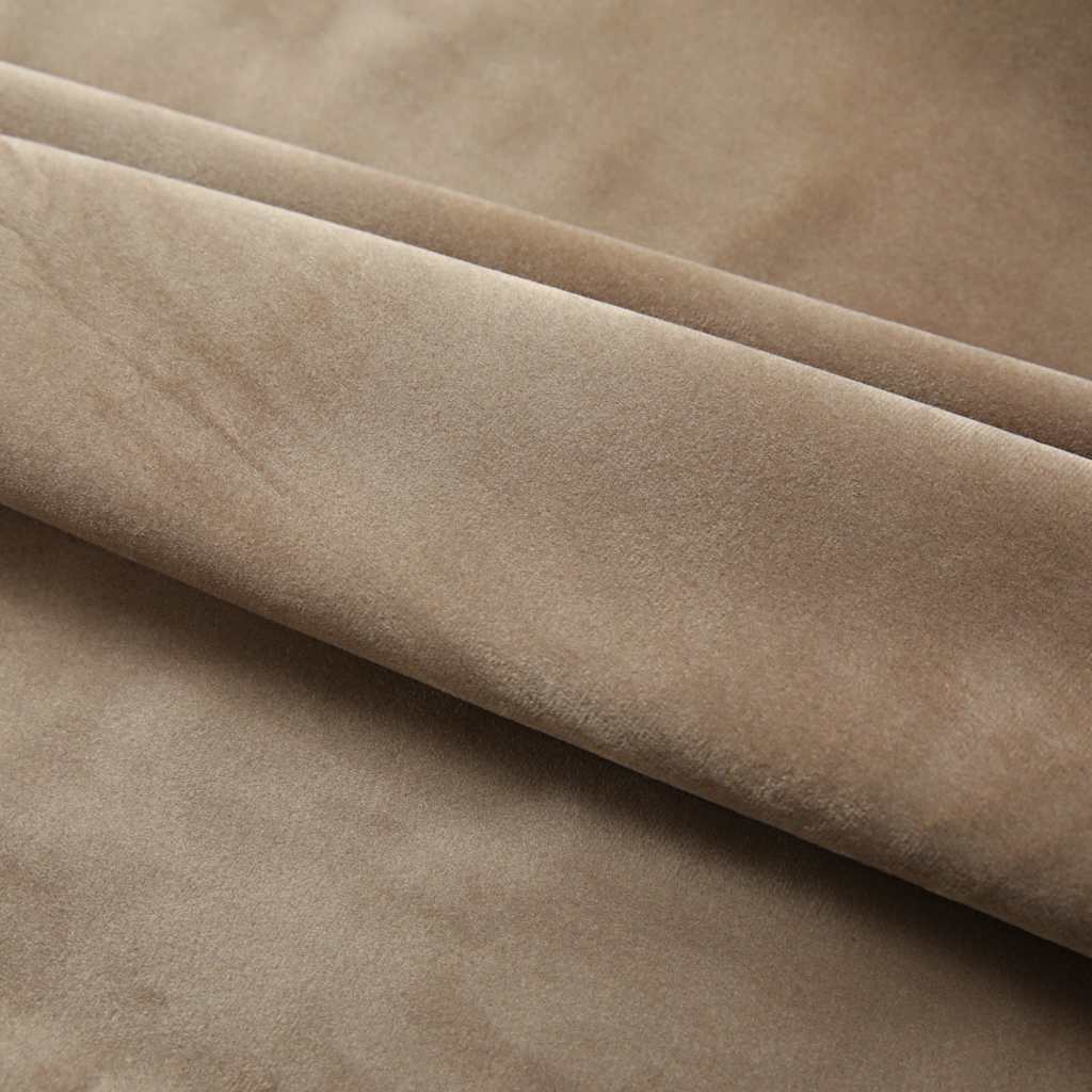 vidaXL Blackout Curtains 2 pcs with Hooks Velvet Beige 140x175 cm 3