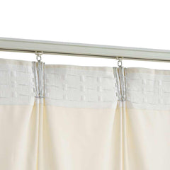 vidaXL Blackout Curtains 2 pcs with Hooks Velvet Cream 140x245 cm 4