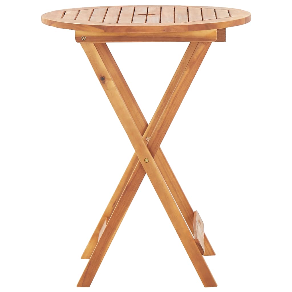 vidaXL Garden Table | Brown | Solid Acacia Wood | Diameter 60 cm x Height 75 cm 4