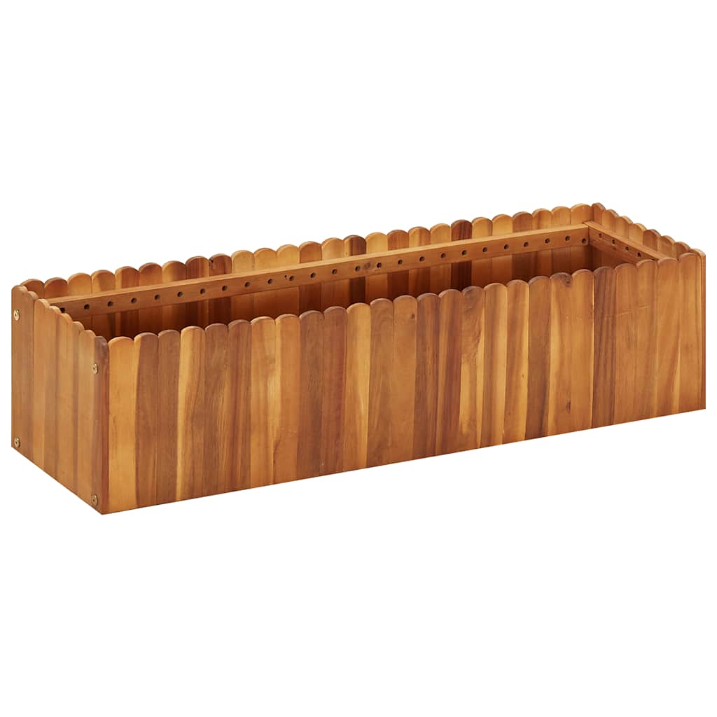 vidaXL Raised Bed | Natural wood colour | Solid acacia wood | Large | Planters 1