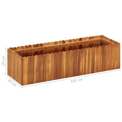vidaXL Raised Bed | Natural wood colour | Solid acacia wood | Large | Planters 6