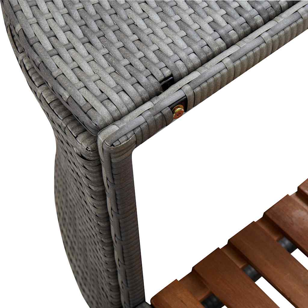 Square Spa Surround 268 x 268 x 55 cm Poly Rattan Grey