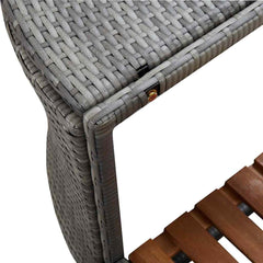 Square Spa Surround 268 x 268 x 55 cm Poly Rattan Grey