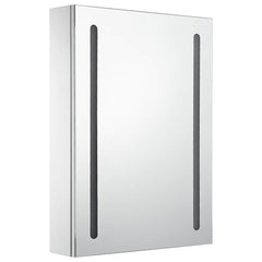 LED Bathroom Mirror Cabinet 50x13x70 cm White and silver