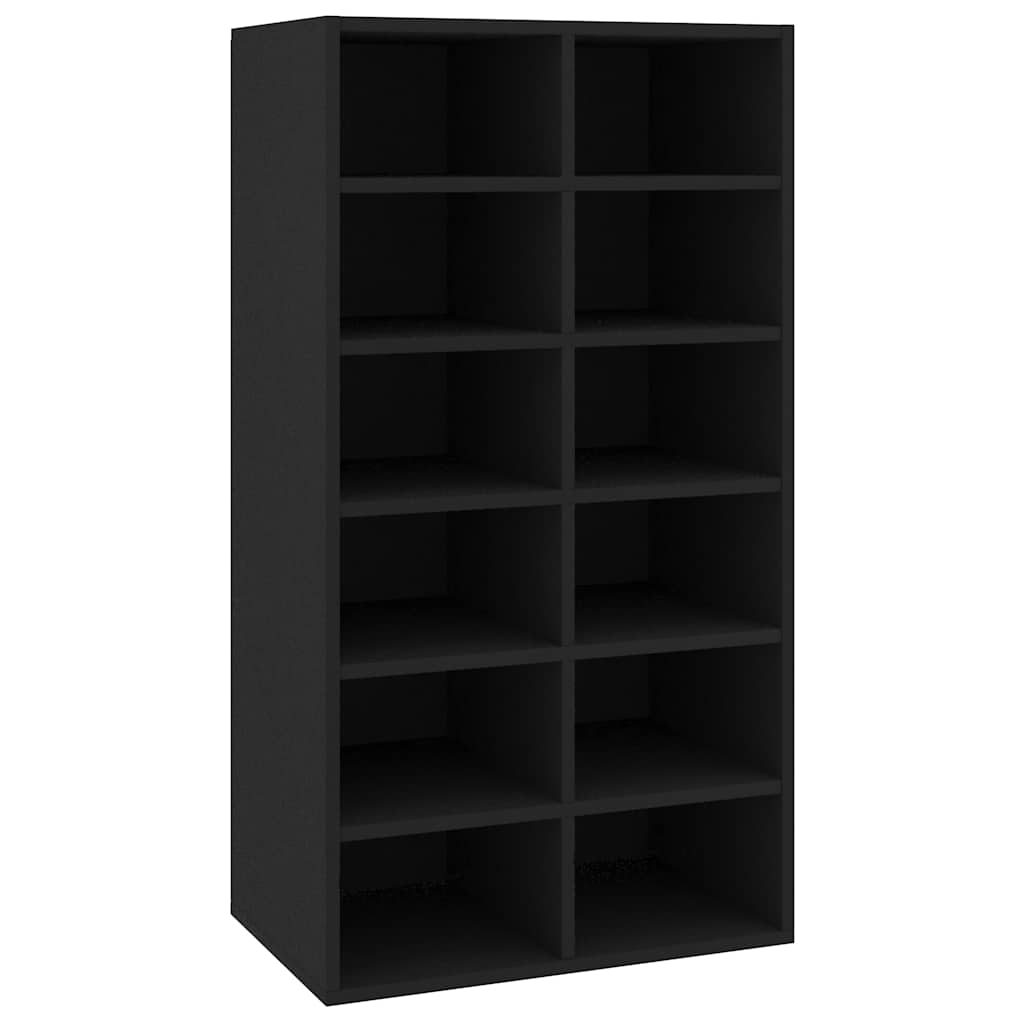vidaXL Shoe Rack | Black | Engineered Wood | Medium | Shoe Rack | Rectangular 2