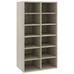 vidaXL Shoe Rack | Sonoma oak | Engineered wood | 54x34x100.5 cm | Shoe Rack 2