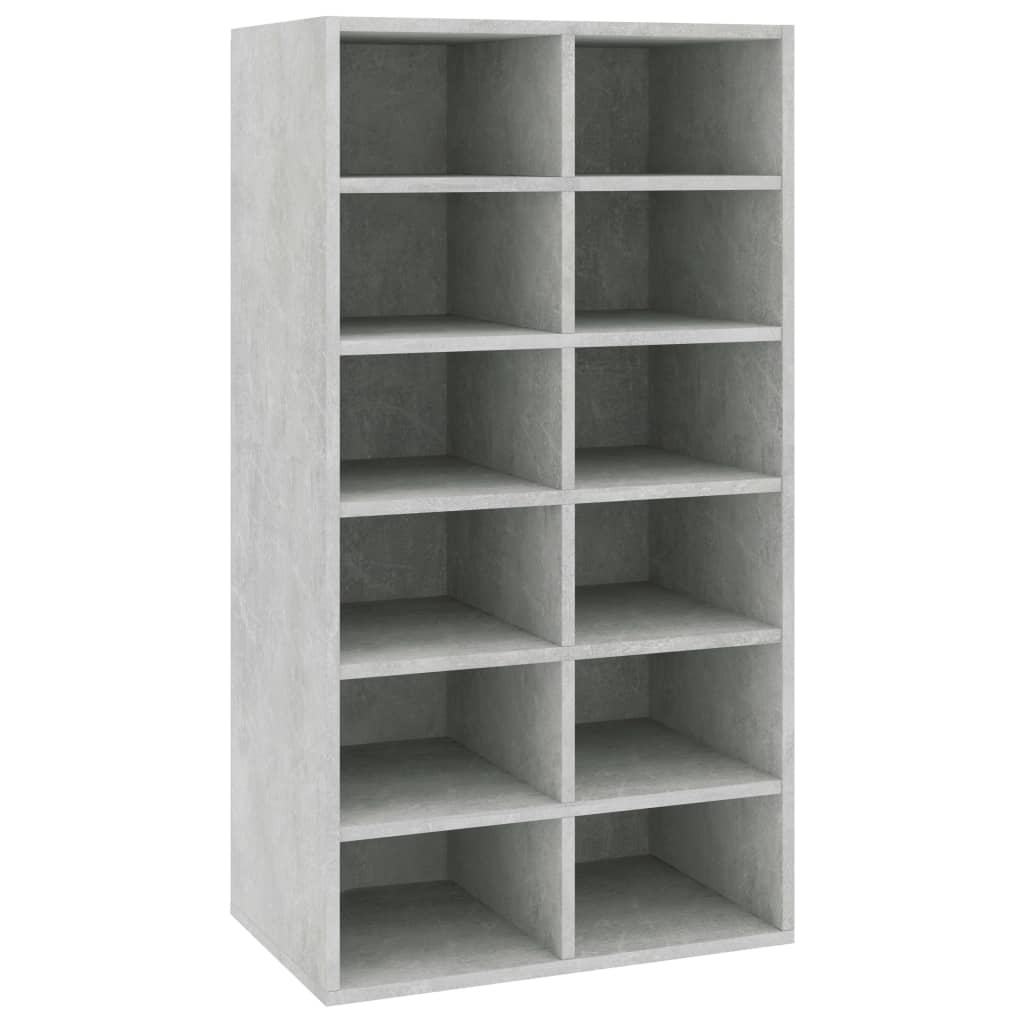 vidaXL Shoe Rack | Concrete Grey | Engineered Wood | Medium | Shoe Rack 2