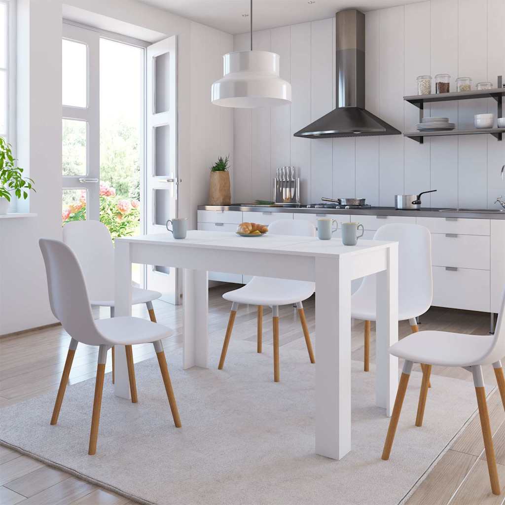Dining Table Engineered Wood in White
