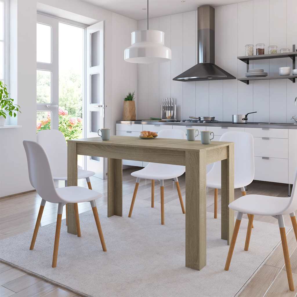 vidaXL Dining Table Sonoma Oak 120x60x76 cm Engineered Wood 1