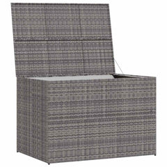 vidaXL Garden Storage Box Grey 150x100x100 cm Poly Rattan 4