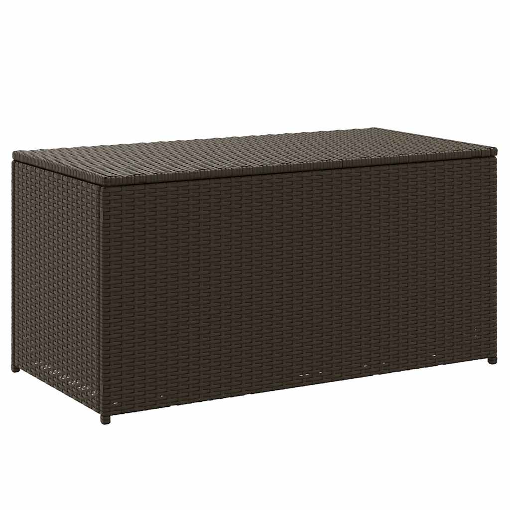 Garden Storage Box Poly Rattan Brown 100 x 50 x 50 cm