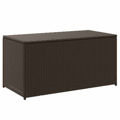 Garden Storage Box Poly Rattan Brown 100 x 50 x 50 cm
